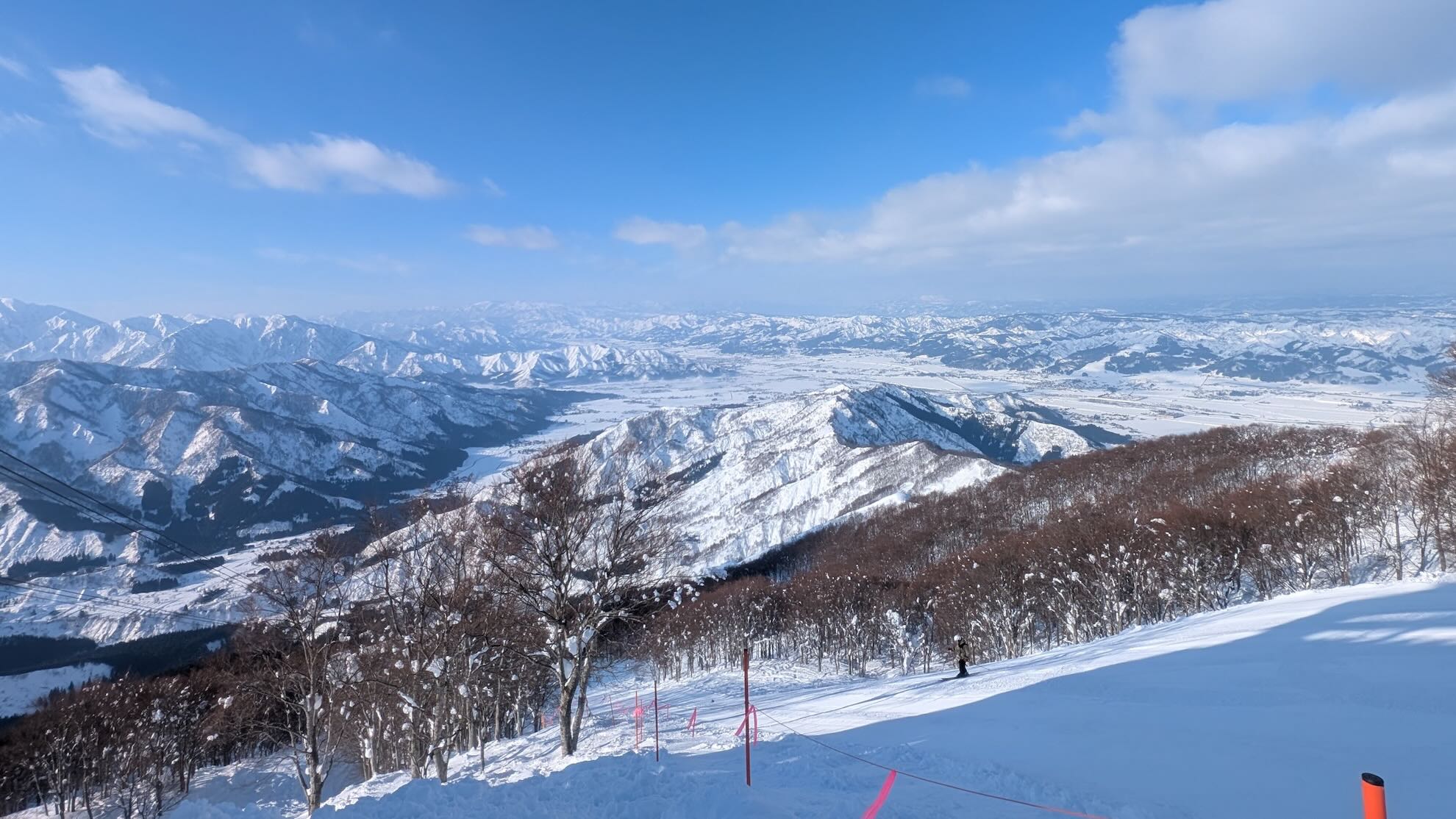 A view from Muikamachi Hakkaisan ski resort to the valley