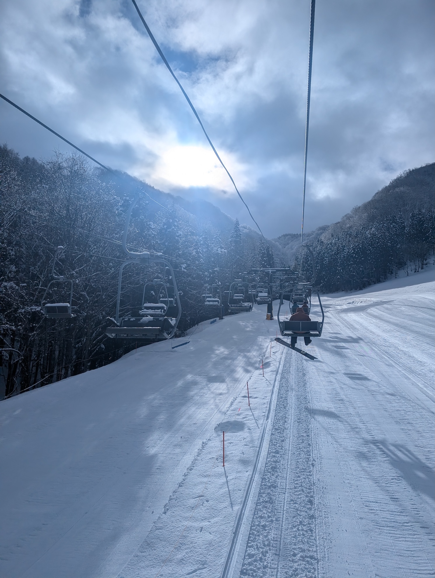 View from the family slope lift in Hodaigi